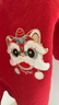 童泰（TONGTAI）嬰兒連體衣秋冬季純棉保暖寶寶衣服喜慶新年裝蝴蝶哈衣紅b59cm 曬單實(shí)拍圖