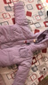 LUSON小O寶童裝 寶寶棉服女花邊加厚2025冬裝新款女童夾棉衣外套 紫色 110 曬單實(shí)拍圖
