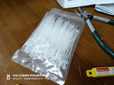 添翼自鎖式尼龍扎帶 理線(xiàn)帶 主機裝機 園藝 線(xiàn)纜桌面理線(xiàn)束線(xiàn)捆扎綁帶 國標白色2.5*100mm 100根 曬單實(shí)拍圖