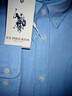 U.S. POLO ASSN.襯衫男春秋長(cháng)袖白色休閑工裝外套高端免燙抗皺寬松藍色男士襯衣 曬單實(shí)拍圖