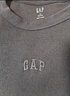 蓋璞（GAP）男女裝春款LOGO華夫格長(cháng)袖T恤休閑常規上衣美版795644 黑色 L 美碼 XL亞洲碼185/104A 曬單實(shí)拍圖