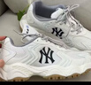 MLB官方老爹鞋男鞋子 網(wǎng)面運動(dòng)鞋透氣跑鞋情侶休閑鞋女鞋潮3ASHW075N 紐約洋基隊/米白色 42 (265mm) 曬單實(shí)拍圖