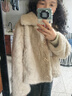 香影咩咩絨毛絨短外套女款2025冬季新款仿羊羔毛皮毛一體環(huán)保皮草 杏色 M 160/84A/95-110斤 曬單實(shí)拍圖