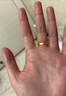 妙聚福金包銀黃金足金999古法戒指男女2025新款純金素圈指環(huán)禮物送女友 平安無(wú)事戒指[4mm] 金0.2克-17號 曬單實(shí)拍圖