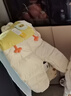 巴拉巴拉童裝嬰兒連體衣羽絨服假兩件寶寶衣服冬裝外出男童女童保暖厚時(shí)尚 白黃貓頭鷹-白鴨絨 90 cm-充絨量107g 曬單實(shí)拍圖