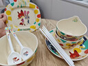 炫彩食刻陶瓷餐具瘋狂動(dòng)物城餐具組合高溫烤花卡通碗盤(pán)碟勺子組合 炫彩食刻9件套 曬單實(shí)拍圖