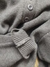 【商場(chǎng)品質(zhì)】秋冬韓系連帽紐扣設計長(cháng)袖針織衫女通勤保暖大碼上衣 灰色 M 【建議90-120斤】 曬單實(shí)拍圖