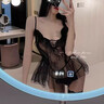 眉奈兒情趣內衣女夫妻刺激2025新款性感床上誘惑純欲風(fēng)大尺度情侶睡衣 80-120斤黑色吊帶蕾絲睡衣qqny趣味內衣 勾魂攻速暴擊睡衣黑絲床上情趣性感一次性 曬單實(shí)拍圖