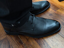 狄洛佧奈皮鞋男夏季透氣商務(wù)休閑鞋夏天防臭牛皮涼鞋次日達 黑色 43 曬單實(shí)拍圖