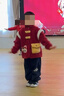 嘟嘟家男童拜年服外套冬季紅色喜慶兒童新中式上衣女童新年衣服 紅色110 曬單實(shí)拍圖