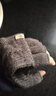 雪茜曼半指翻蓋手套男士冬季保暖加厚漏指防寒觸屏戶(hù)外針織毛線(xiàn)手套 曬單實(shí)拍圖