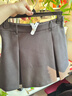紅袖（hopeshow）學(xué)院風(fēng)半身裙2026春季新款女裝壓褶拼接休閑百搭氣質(zhì)A字顯瘦短裙 深灰080（XL碼預售3.20） S 曬單實(shí)拍圖