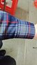 立蒙冬季男士保暖襯衫加絨加厚長(cháng)袖格子襯衣中年爸爸裝 337紅藍格2XL 曬單實(shí)拍圖