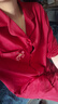 松山棉店家居服睡衣男女紅色本命年結婚禮物可外穿家居服禮盒套裝 曬單實(shí)拍圖