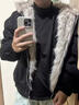 主意范cleanfit座山雕毛領(lǐng)連帽夾克棉服男冬季加厚保暖美式短款棉衣外套 5D4089黑色【升級加厚款】 L （適合）115-130斤 曬單實(shí)拍圖