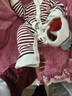 優(yōu)奇嬰兒秋冬連體衣喜慶寶寶冬裝超萌可愛(ài)嬰幼兒衣服保暖毛衣外出哈衣 紅色 80cm 曬單實(shí)拍圖