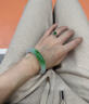 緬甸A級冰種白底青翡翠手鐲正品滿(mǎn)綠飄花貴妃平安鐲珠寶高端禮物 曬單實(shí)拍圖