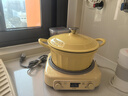北鼎（Buydeem） 電磁爐琺瑯鍋套裝聰明爐一體鍋爐多功能低溫慢煮家用大功率智能調溫火鍋湯鍋琺瑯鍋電灶 【小鵝黃套餐】多功能電磁爐+25cm燜燉鍋 曬單實(shí)拍圖