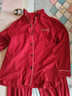 芬騰紅色睡衣秋冬情侶新款紅品結婚新婚純棉家居服男女大碼本命年套裝 曬單實(shí)拍圖