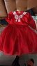 巴拉巴拉童裝女童連衣裙網(wǎng)紗公主裙拼接紅色新年拜年服女童裙 曬單實(shí)拍圖