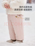babylove寶寶夾棉長(cháng)褲冬季綿羊毛外出保暖束腳褲兒童百搭休閑褲子 薄霧粉 90 曬單實(shí)拍圖