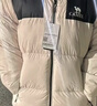 駱駝（CAMEL）小太陽(yáng)自發(fā)熱戶(hù)外羽絨服秋冬新款男女加厚白鴨絨保暖外套面包服 【自發(fā)熱】白玉粉/幻影黑，A33CAPN163E 男女 S 曬單實(shí)拍圖