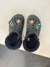 卡駱馳（CROCS）貝雅暖絨克駱格洞洞鞋|206633 黑/黑-060 40(250mm)  曬單實(shí)拍圖