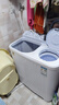 小鴨洗衣機半自動(dòng)雙桶雙缸家用大容量小型租房宿舍波輪脫水甩干兩用雙杠省電老式強動(dòng)力易操作以舊換新 15.5公斤 雙缸 洗10+脫5.5 強勁電機終身聯(lián)保 曬單實(shí)拍圖