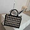 CinvaiKrose小c&k包包女包托特包女品牌手提女士包新款2026斜挎包三八節禮物 棋盤(pán)黑格-大號 曬單實(shí)拍圖