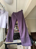 圣紡源加長(cháng)版女褲180高個(gè)子女生175闊腿褲女高腰顯瘦寬松加絨直筒休閑運 【超長(cháng)版紫色3883 加絨 3XL 曬單實(shí)拍圖