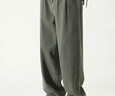 頂峰保羅（Dingfengbaoluo）純棉休閑褲子男春夏季闊腿寬松直筒工裝長(cháng)褲HM9901軍綠色3XL 曬單實(shí)拍圖