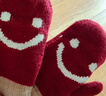 尼多熊兒童手套新年紅色冬季保暖寶寶手套3-6歲針織男女童可愛(ài)嬰兒手套 曬單實(shí)拍圖