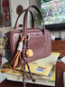 食草堂[明星同款]女包方糖保齡球植鞣牛皮手提單肩斜挎包輕奢情人節禮物 mini深啡【沈月同款】 曬單實(shí)拍圖