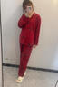 都市麗人純棉睡衣結婚新婚情侶秋冬季男女長(cháng)袖紅色本命年馬年家居服套裝 花好月圓 【純棉 親膚透氣】 L 女 【推薦100-120斤左右】 曬單實(shí)拍圖