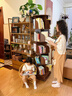 旋轉書(shū)架實(shí)木色可移動(dòng)客廳簡(jiǎn)易落地置物架360度家用學(xué)生書(shū)柜轉角 加厚升級- 胡桃色173 【自行安裝】有安裝教程 曬單實(shí)拍圖