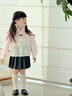 可英童裝女童套裝學(xué)院風(fēng)2026春季新款女孩甜美春裝女寶寶百褶裙三件套 曬單實(shí)拍圖
