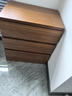 五斗柜實(shí)木儲物柜客廳靠墻一體收納柜臥室簡(jiǎn)約現代床尾置物柜斗柜 【三層三抽*加厚板材】深胡桃色60CM;組裝 曬單實(shí)拍圖
