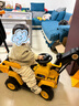 看寶貝（lookbaby）兒童電動(dòng)挖掘機可坐人兒童電動(dòng)車(chē)兒童車(chē)玩具車(chē)大號可坐人挖土禮物 中配黃|滑行+音樂(lè )+推桿+禮包 曬單實(shí)拍圖