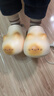 chikoku可愛(ài)貓爪印防水棉拖鞋女冬新款居家室內保暖足弓厚底小貓棉拖鞋男 曬單實(shí)拍圖