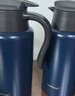樂(lè )扣樂(lè )扣（LOCK&LOCK）大容量不銹鋼內膽316L保溫瓶家用暖壺按壓熱水壺開(kāi)水瓶2L深藍色 曬單實(shí)拍圖