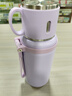 316不銹鋼保溫杯鋼蓋簡(jiǎn)約茶杯保溫杯杯子女士高顏值便攜水杯男款 紫色-600ml 曬單實(shí)拍圖