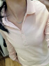 迪卡儂長(cháng)袖運動(dòng)POLO衫女秋季保羅棉質(zhì)翻領(lǐng)媽媽大碼蜜桃淡粉S-2421334 曬單實(shí)拍圖