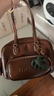 MUVA油蠟復古保齡球包大容量單肩腋下包真皮多口袋新款女神節禮物 曬單實(shí)拍圖