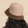 OIMG帽子女秋冬中老年女士冬季帽子洋氣媽媽漁夫帽老年時(shí)尚女帽 咖色 曬單實(shí)拍圖