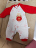 貝瑞加（Babyprints）嬰兒夾棉連體衣男女寶寶新年衣服紅色拜年服加厚保暖春節爬服 73 曬單實(shí)拍圖