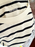 熱風(fēng)女士條紋長(cháng)袖t恤新款潮流寬松女裝顯瘦純棉內搭長(cháng)T恤衫上衣 19黑白 L 曬單實(shí)拍圖