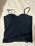 ubras新款立體抹胸美形小奶皮胸墊吊帶背心女可外穿上衣內衣t恤黑色L 曬單實(shí)拍圖