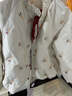 鴨鴨鞠婧祎同款冰淇淋系列羽絨服女短款2025秋冬新款甜美保暖外套XJ 米白色 M (160/84A) 曬單實(shí)拍圖