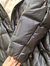 EP雅瑩含桑蠶絲緞面羽絨服女  連帽中長(cháng)款鵝絨服 商場(chǎng)同款Y902A 黑色 L 曬單實(shí)拍圖
