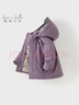 戴維貝拉（DAVE＆BELLA）女童羽絨服男童90絨保暖羽絨衣兒童冬裝幼兒新年寶寶冬季外出服 凝夜紫【DB16448-B】 120 cm（建議身高110-120cm） 曬單實(shí)拍圖